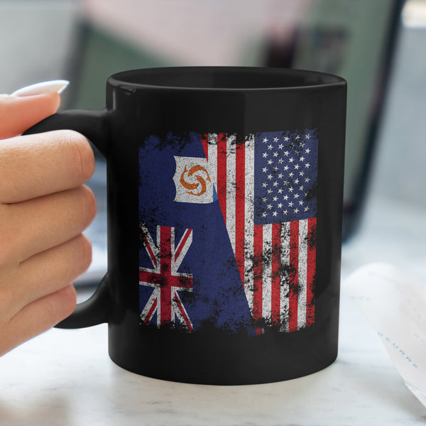 Anguilla USA Flag - Half American Mug