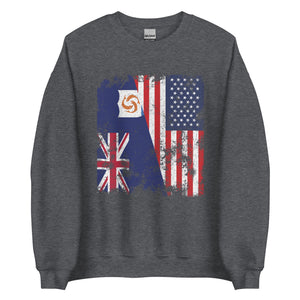 Anguilla USA Flag - Half American Sweatshirt