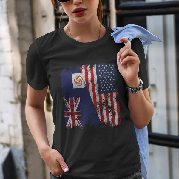 Anguilla USA Flag - Half American T-Shirt