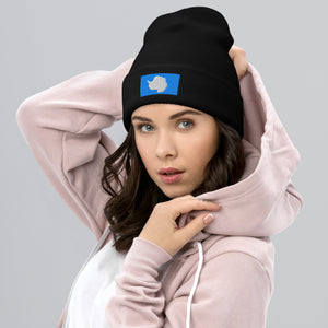 Antarctica Flag Beanie - Embroidered Winter Hat