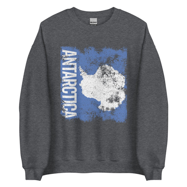 Antarctica Flag Distressed Sweatshirt