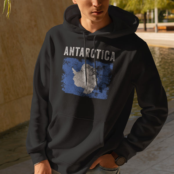 Antarctica Flag Vintage - Antarctic Flag Hoodie