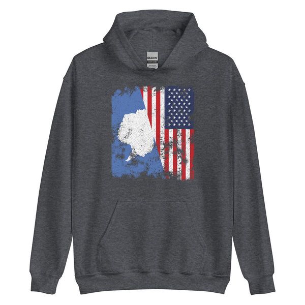 Antarctica USA Flag - Half American Hoodie