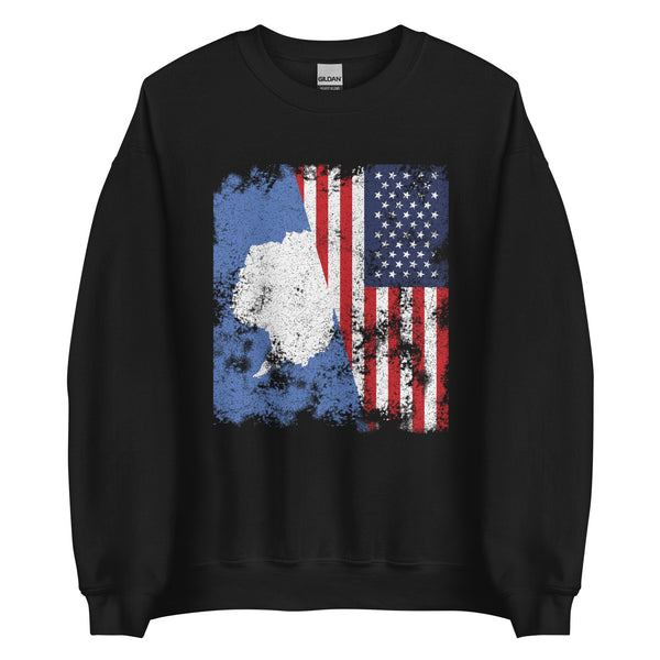 Antarctica USA Flag - Half American Sweatshirt