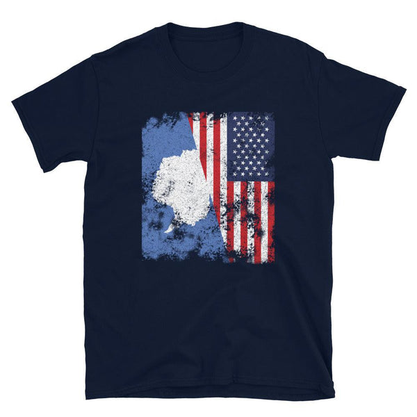 Antarctica USA Flag - Half American T-Shirt