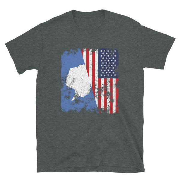 Antarctica USA Flag - Half American T-Shirt