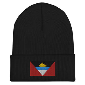 Antigua & Barbuda Flag Beanie - Embroidered Winter Hat