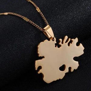 Antigua Map Necklace