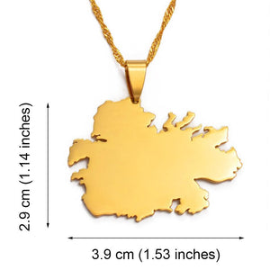 Antigua Map Necklace