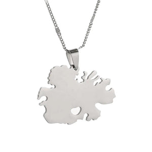 Antigua Map Necklace