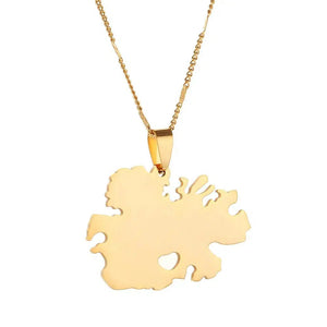 Antigua Map Necklace