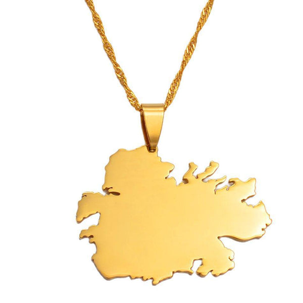 Antigua Map Necklace