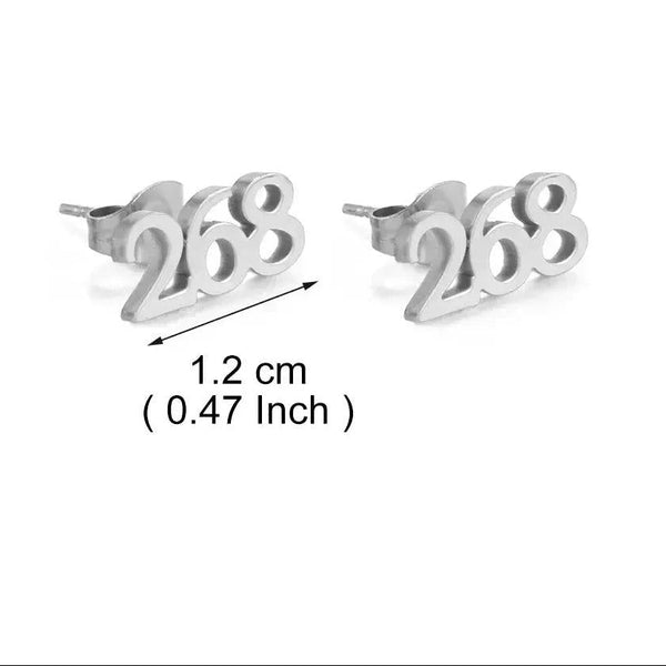Antigua and Barbuda 268, Saint Lucia 758 Stud Earrings