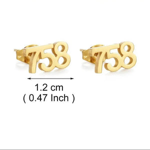 Antigua and Barbuda 268, Saint Lucia 758 Stud Earrings