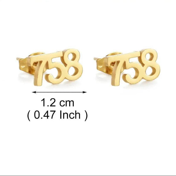 Antigua and Barbuda 268, Saint Lucia 758 Stud Earrings