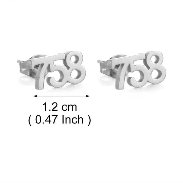 Antigua and Barbuda 268, Saint Lucia 758 Stud Earrings