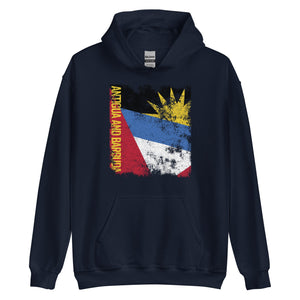 Antigua and Barbuda Flag Distressed Hoodie