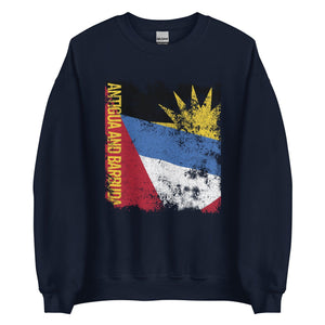 Antigua and Barbuda Flag Distressed Sweatshirt