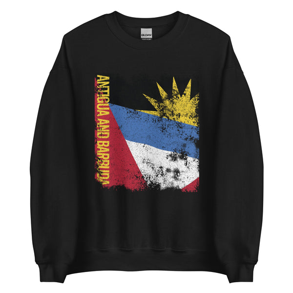 Antigua and Barbuda Flag Distressed Sweatshirt