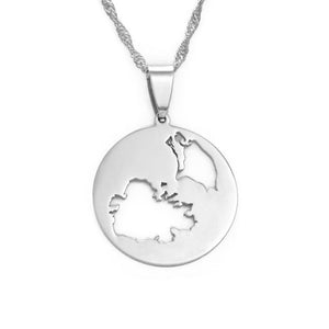 Antigua and Barbuda Map Necklace