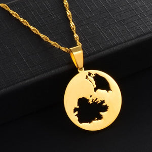 Antigua and Barbuda Map Necklace