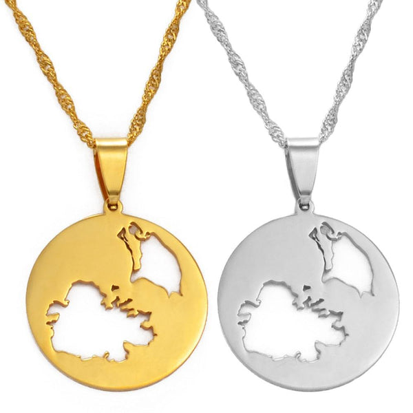 Antigua and Barbuda Map Necklace