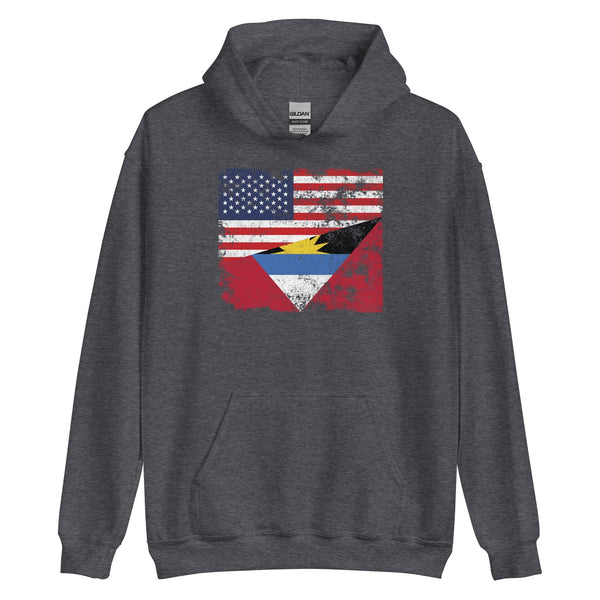 Antigua and Barbuda USA Flag Hoodie