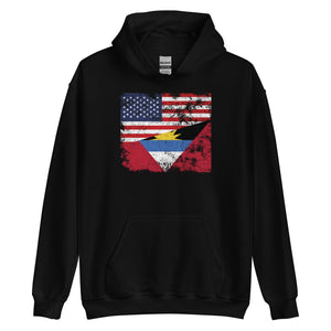 Antigua and Barbuda USA Flag Hoodie