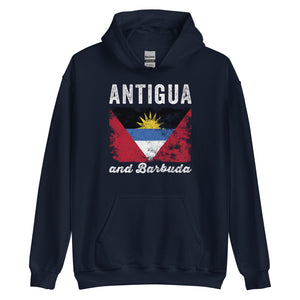 Antigua and barbuda Flag Distressed Hoodie