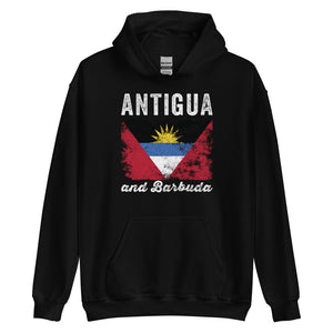 Antigua and barbuda Flag Distressed Hoodie