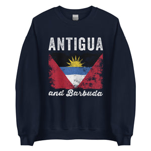 Antigua and barbuda Flag Distressed Sweatshirt