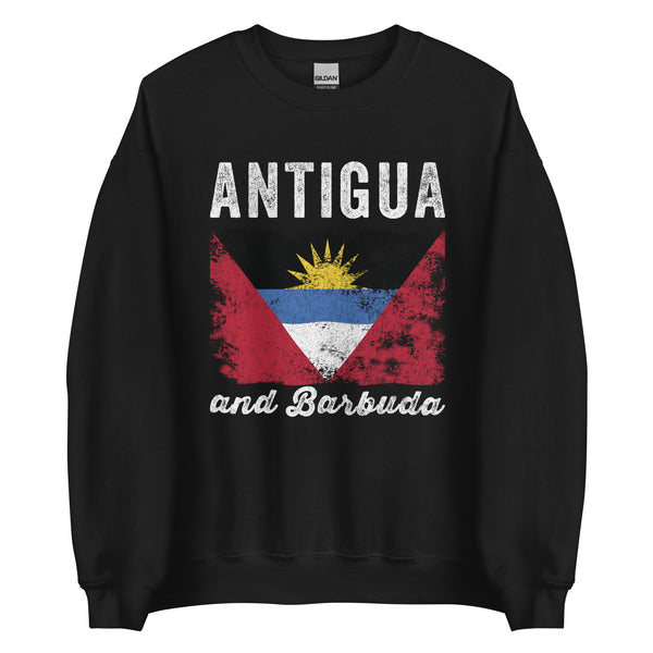 Antigua and barbuda Flag Distressed Sweatshirt