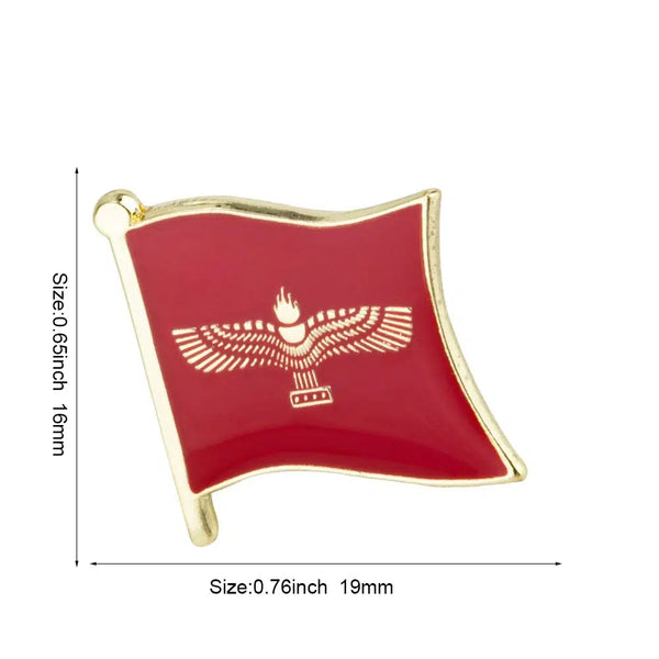 Aramean Flag Lapel Pin - Enamel Pin Flag