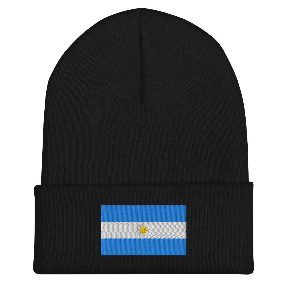 Argentina Flag Beanie - Embroidered Winter Hat