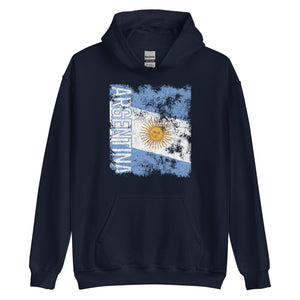 Argentina Flag Distressed Hoodie