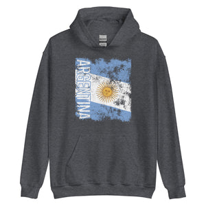 Argentina Flag Distressed Hoodie