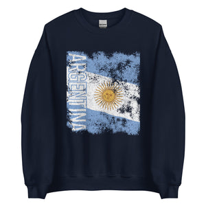 Argentina Flag Distressed Sweatshirt