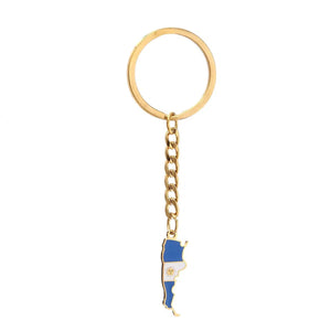 Argentina Flag Map Keychain