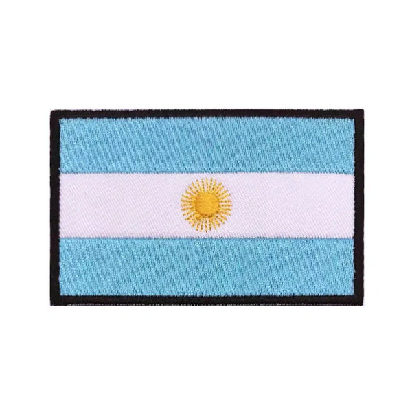 Argentina Flag Patch - Iron On/Hook & Loop Patch