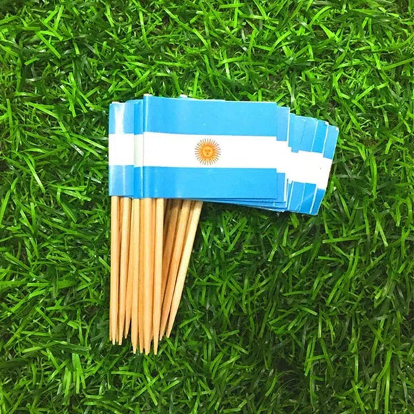 Argentina Flag Toothpicks - Cupcake Toppers (100Pcs)