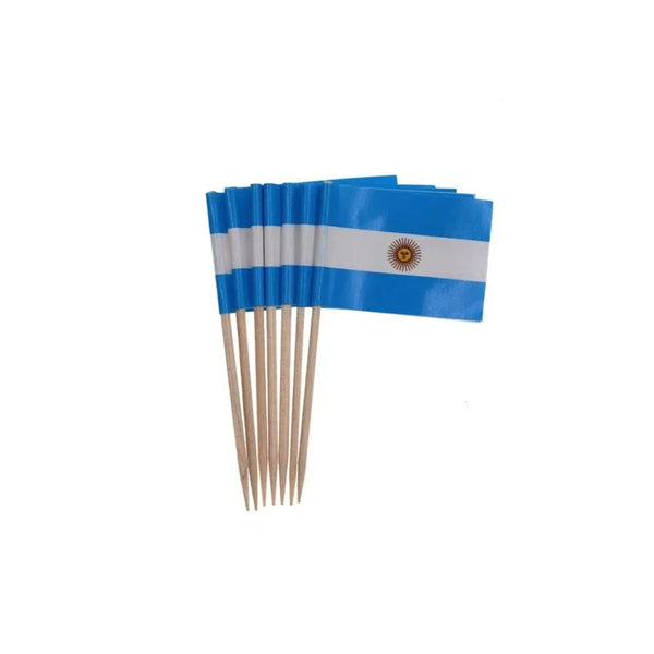 Argentina Flag Toothpicks - Cupcake Toppers (100Pcs)