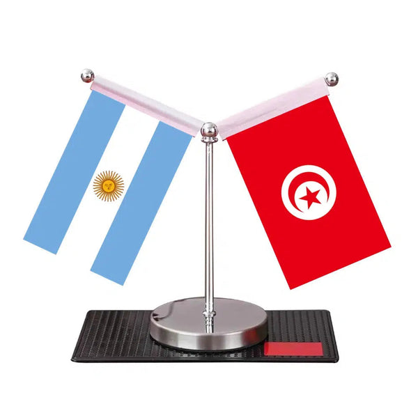 Argentina Morocco Desk Flag - Custom Table Flags (Mini)