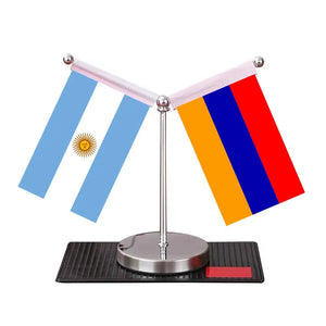 Argentina Morocco Desk Flag - Custom Table Flags (Mini)