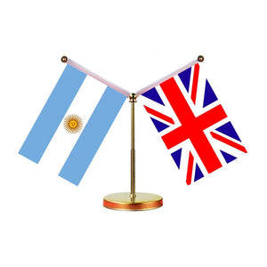 Argentina Netherlands Desk Flag - Custom Table Flags (Mini)