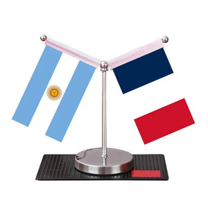 Argentina Netherlands Desk Flag - Custom Table Flags (Mini)