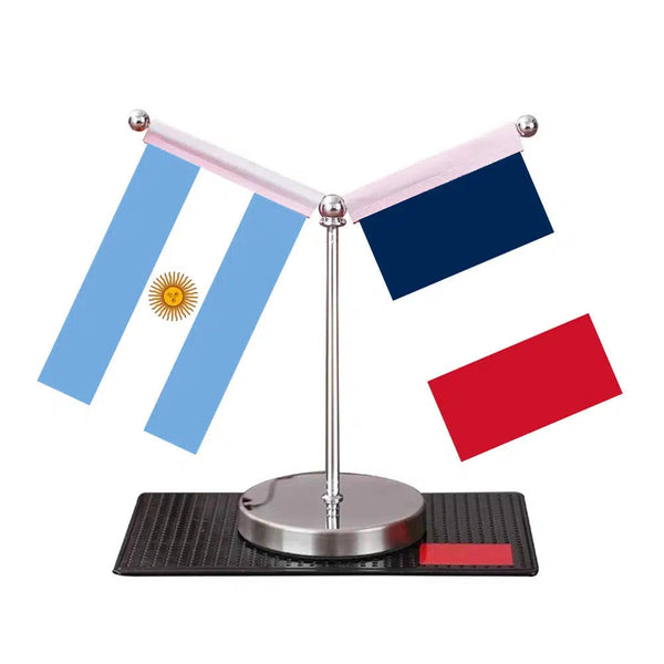 Argentina Netherlands Desk Flag - Custom Table Flags (Mini)