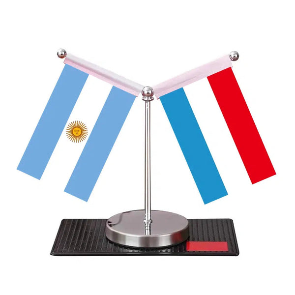 Argentina Netherlands Desk Flag - Custom Table Flags (Mini)