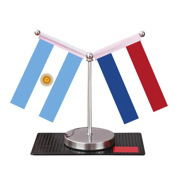 Argentina Netherlands Desk Flag - Custom Table Flags (Mini)