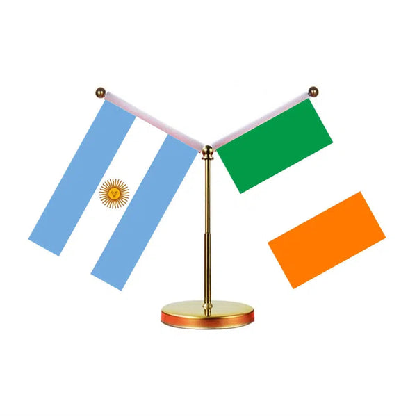 Argentina Netherlands Desk Flag - Custom Table Flags (Mini)