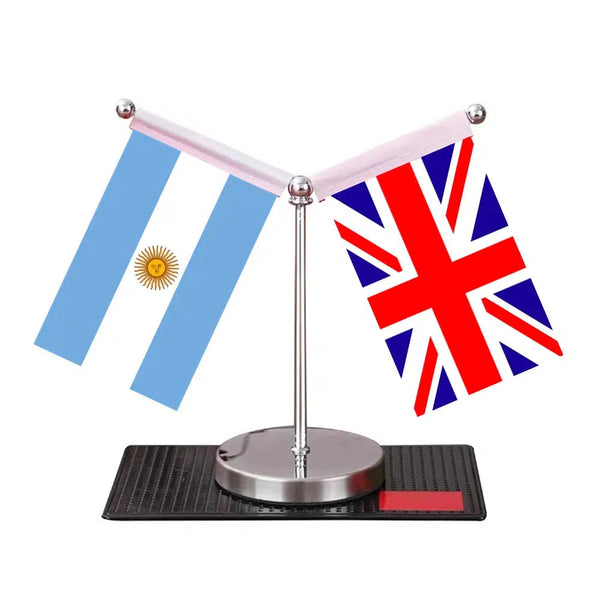 Argentina Netherlands Desk Flag - Custom Table Flags (Mini)